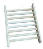 Bamboo soap rack on white background